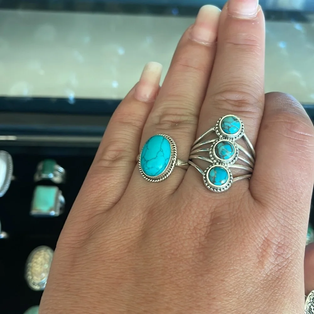 Turquoise Ring Size 9 - Picture 3 of 3